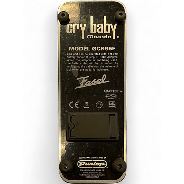 Used Dunlop GCB95F Crybaby Classic Wah With Fasel Inductor Effect Pedal