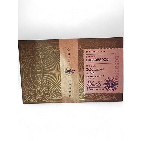 Used Taylor gold label 517e Natural Acoustic Guitar