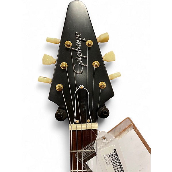 Used Epiphone 1958 Korina Flying V Natural Solid Body Electric Guitar