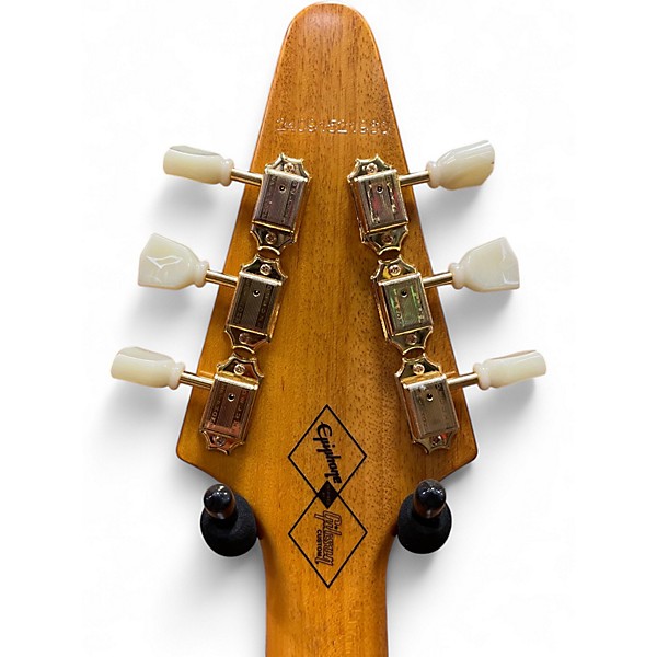 Used Epiphone 1958 Korina Flying V Natural Solid Body Electric Guitar