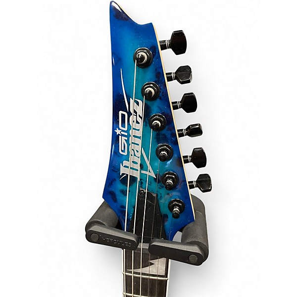 Used Ibanez GRGR221PA Trans Blue Solid Body Electric Guitar