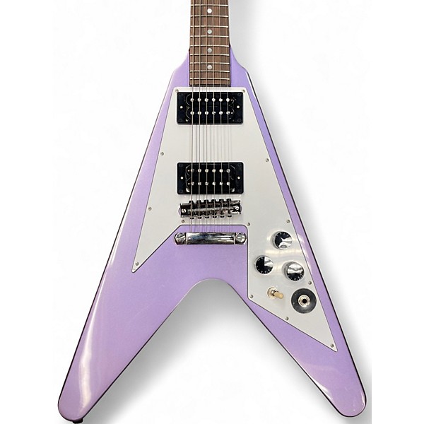 Used Epiphone Kirk Hammett 1979 flying v METALLIC PURPLE Solid Body Electric Guitar
