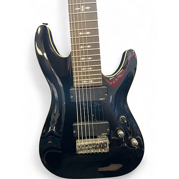 Used Schecter Guitar Research Omen 8 Black Solid Body Electric Guitar