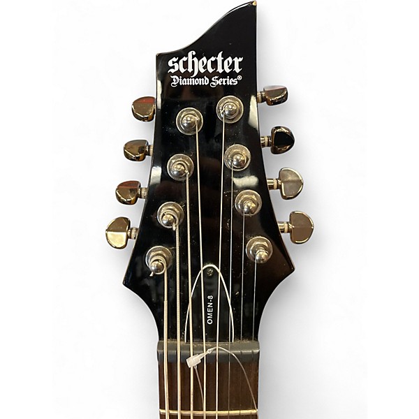 Used Schecter Guitar Research Omen 8 Black Solid Body Electric Guitar