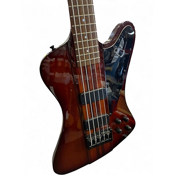 Used Epiphone Thunderbird Pro V 5 String 2 Tone Sunburst Electric Bass Guitar