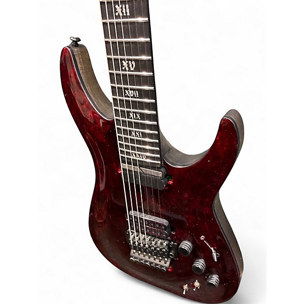 Used Schecter Guitar Research C-7 FR-S Apocalypse 7-String  Red Reign Solid Body Electric Guitar