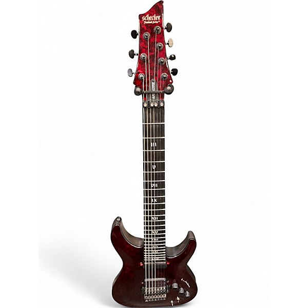 Used Schecter Guitar Research C-7 FR-S Apocalypse 7-String  Red Reign Solid Body Electric Guitar