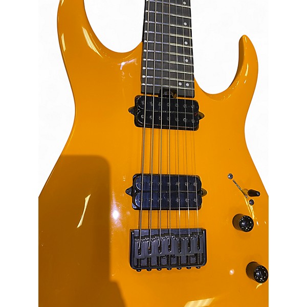 Used Jackson Pro Series Misha Mansoor Signature Juggernaut HT7 with Ebony Signal Yellow Solid Body Electric Guitar