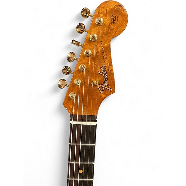 Used Fender A9 Artisan Maple Burl Stratocaster Aged Natural Solid Body Electric Guitar