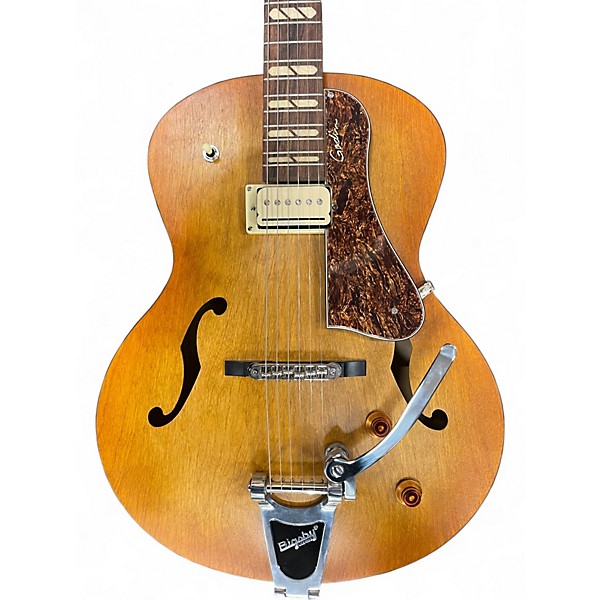 Used Godin 5th Avenue Jumbo P-Rails Harvest Gold Hollow Body Electric Guitar