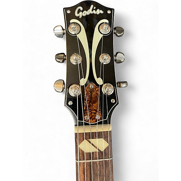 Used Godin 5th Avenue Jumbo P-Rails Harvest Gold Hollow Body Electric Guitar