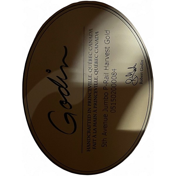 Used Godin 5th Avenue Jumbo P-Rails Harvest Gold Hollow Body Electric Guitar