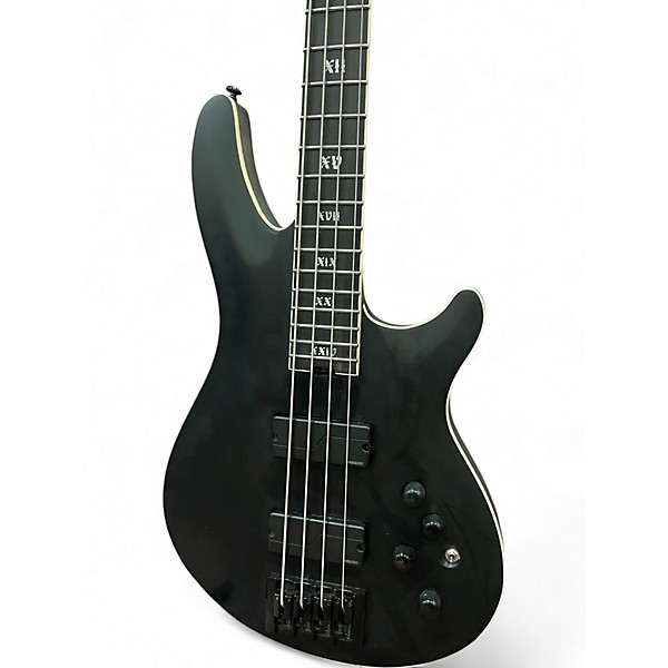Used Schecter Guitar Research Diamond Series N427 Black Electric Bass Guitar
