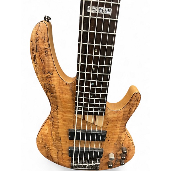 Used ESP LTD B206SM 6 String Natural Electric Bass Guitar