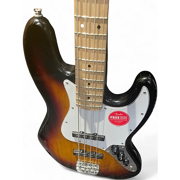 Used Squier Affinity Jazz Bass 2 Tone Sunburst Electric Bass Guitar