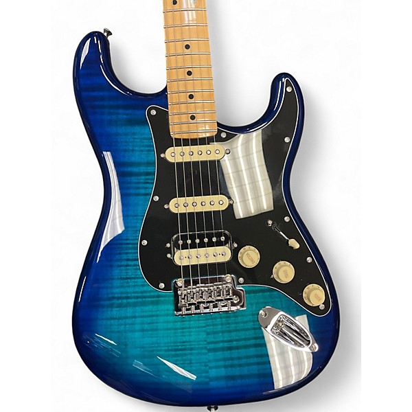 Used Fender Player Stratocaster HSS Plus Top Blue Burst Solid Body Electric Guitar