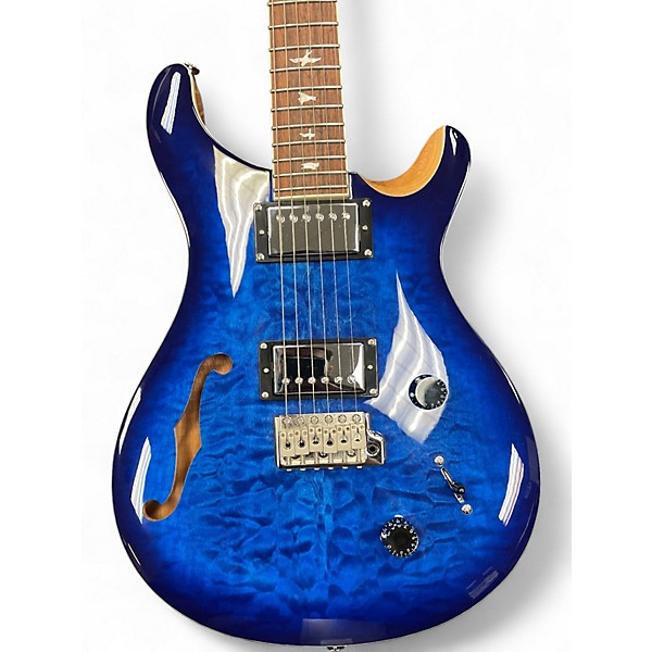 Used PRS SE Custom 22 Semi-Hollowbody Blue Burst Hollow Body Electric Guitar