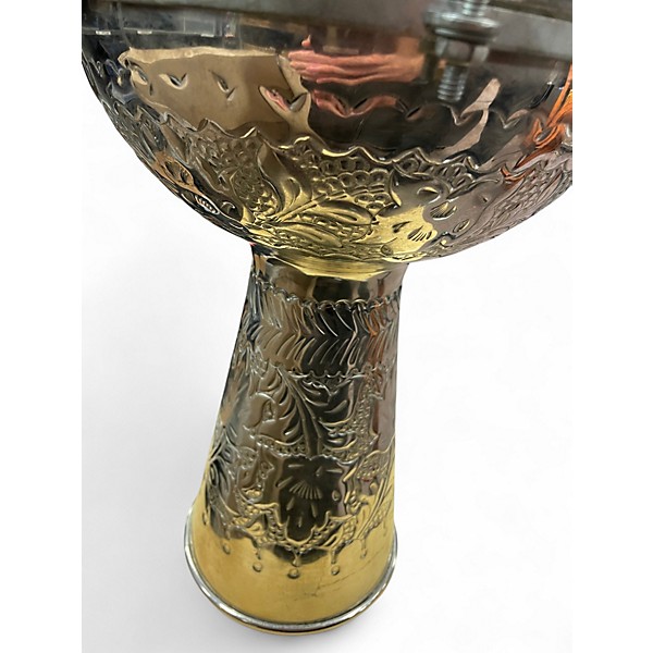 Used Mid East Mfg  Metal Darbuka Hand Drum