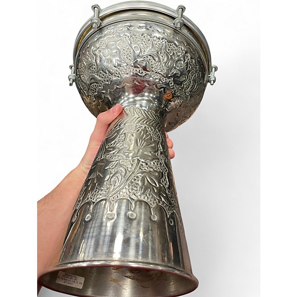 Used Mid East Mfg  Metal Darbuka Hand Drum