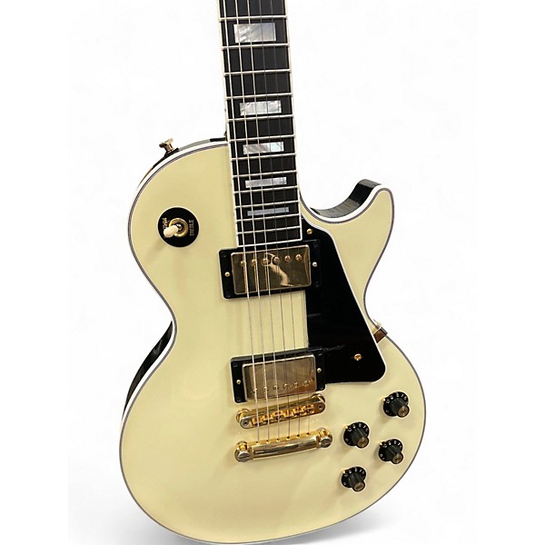 Used Gibson Les Paul Custom Alpine White Solid Body Electric Guitar