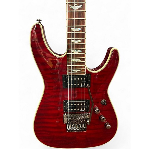 Used Schecter Guitar Research Omen Extreme 6 Floyd Rose Red Solid Body Electric Guitar