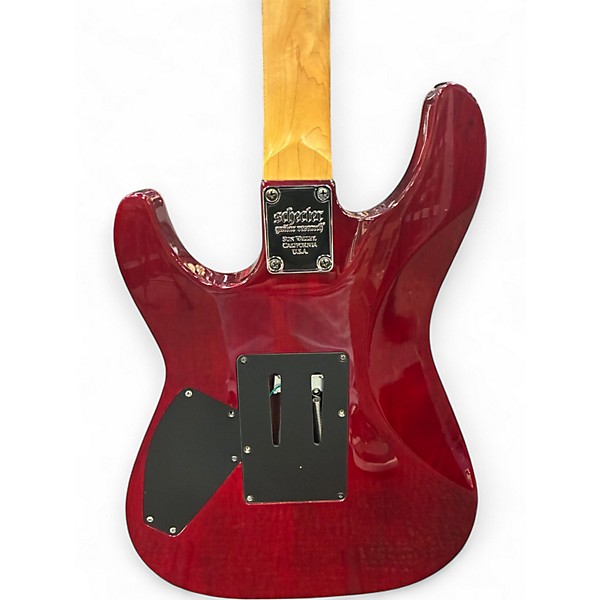 Used Schecter Guitar Research Omen Extreme 6 Floyd Rose Red Solid Body Electric Guitar