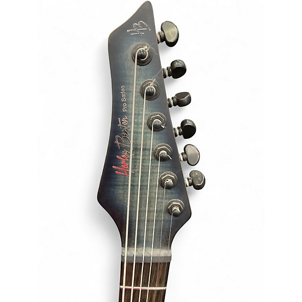 Used Harley Benton PRO SERIES Blue Solid Body Electric Guitar