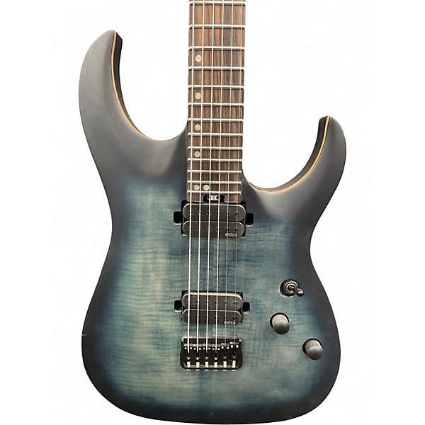 Used Harley Benton PRO SERIES Blue Solid Body Electric Guitar
