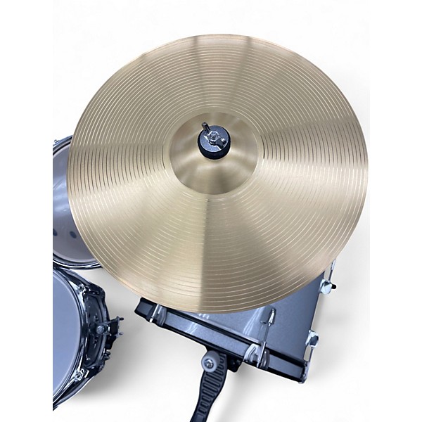 Used SPL 3 Piece lil kicker Metallic Silver Drum Kit