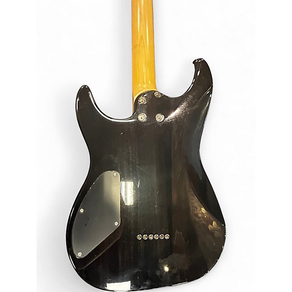 Used Laguna LE200Q Deluxe Hardtail Trans Black Solid Body Electric Guitar