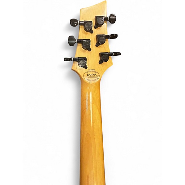 Used Laguna LE200Q Deluxe Hardtail Trans Black Solid Body Electric Guitar