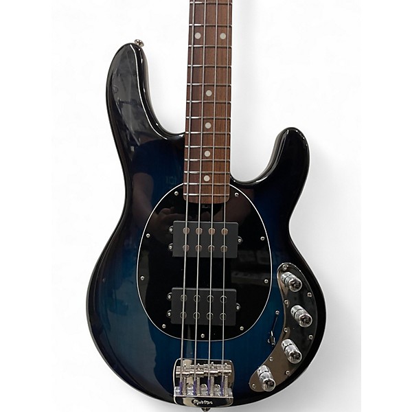Used Ernie Ball Music Man StingRay Special HH Blue Burst Electric Bass Guitar