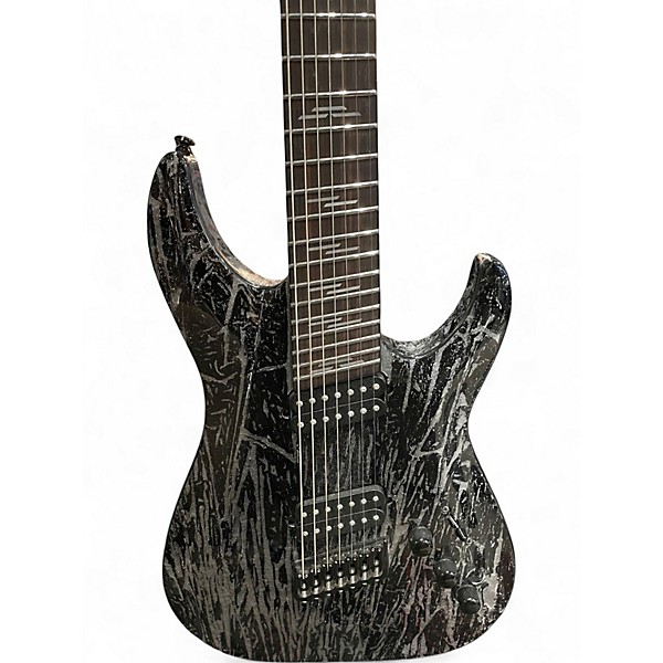 Used Schecter Guitar Research C7 FR-S Silver Solid Body Electric Guitar