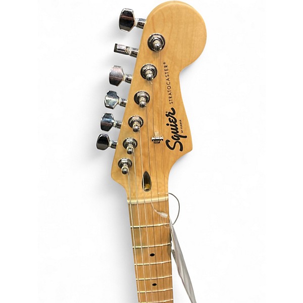 Used Squier Fender Limited Edition Squier Sonic Stratocaster HT Graffiti Yellow Solid Body Electric Guitar