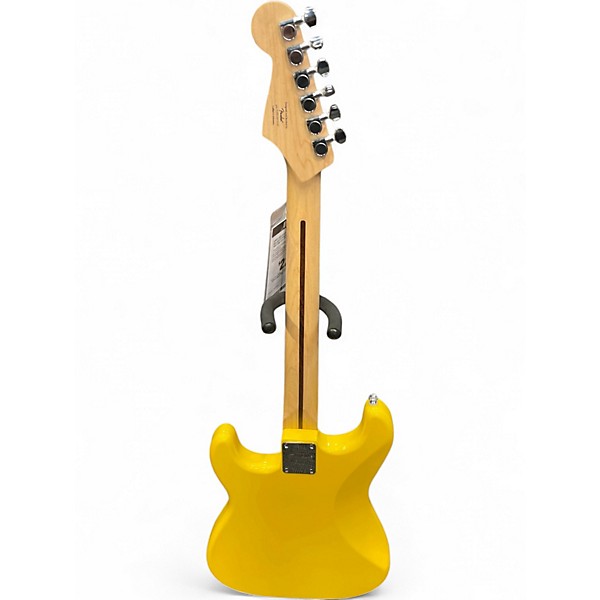 Used Squier Fender Limited Edition Squier Sonic Stratocaster HT Graffiti Yellow Solid Body Electric Guitar