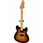 Used Squier Affinity Series Starcaster 3 Tone Sunburst Hollow Body Electric Guitar thumbnail
