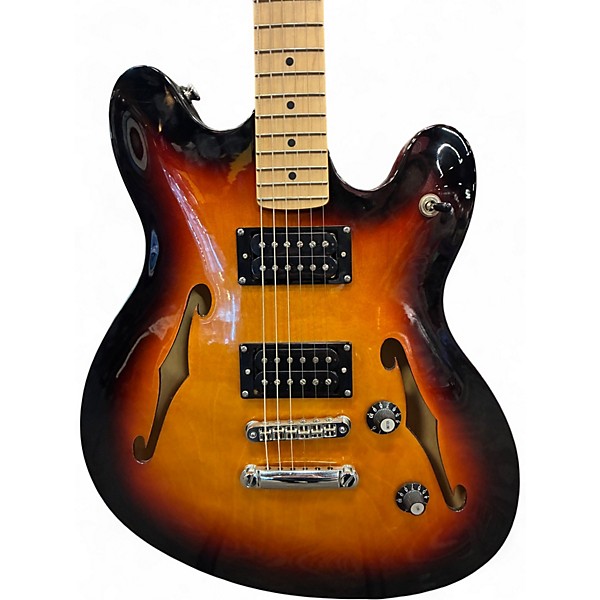 Used Squier Affinity Series Starcaster 3 Tone Sunburst Hollow Body Electric Guitar