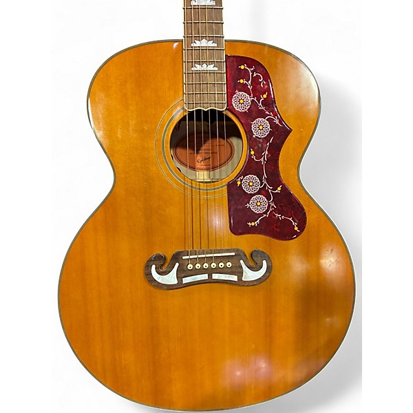 Used Epiphone inspired by j200 Vintage Natural Acoustic Electric Guitar