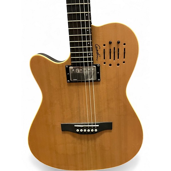 Used Godin A6 Ultra Left Handed Natural Acoustic Electric Guitar