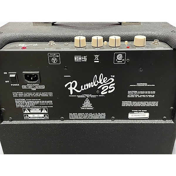 Used Fender Rumble 15 15W 1X8 Bass Combo Amp
