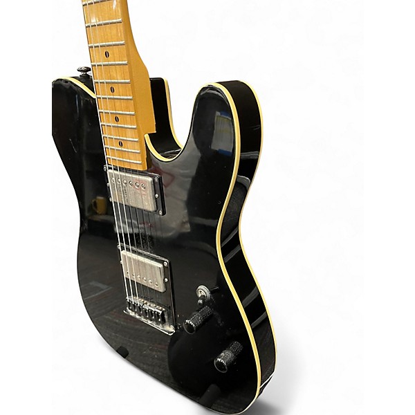 Used Schecter Guitar Research Diamond Series PT Black Solid Body Electric Guitar