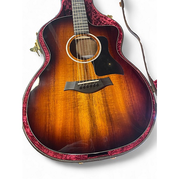 Used Taylor 224CEKDLX Worn Natural Acoustic Electric Guitar