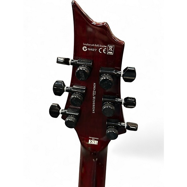 Used ESP LTD H1001 DELUXE Crimson Red Trans Solid Body Electric Guitar