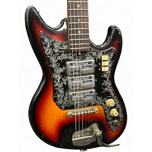 Vintage 1960s Teisco ET 440 sunburst Solid Body Electric Guitar