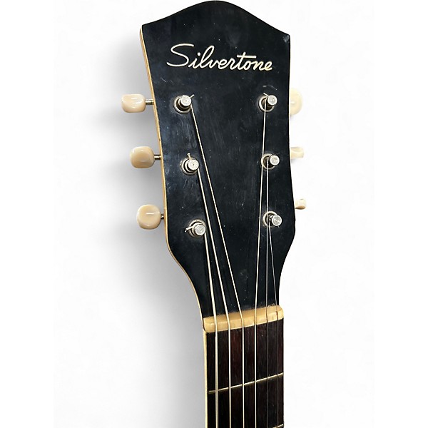 Vintage 1950s Silvertone Archtop Natural Acoustic Guitar