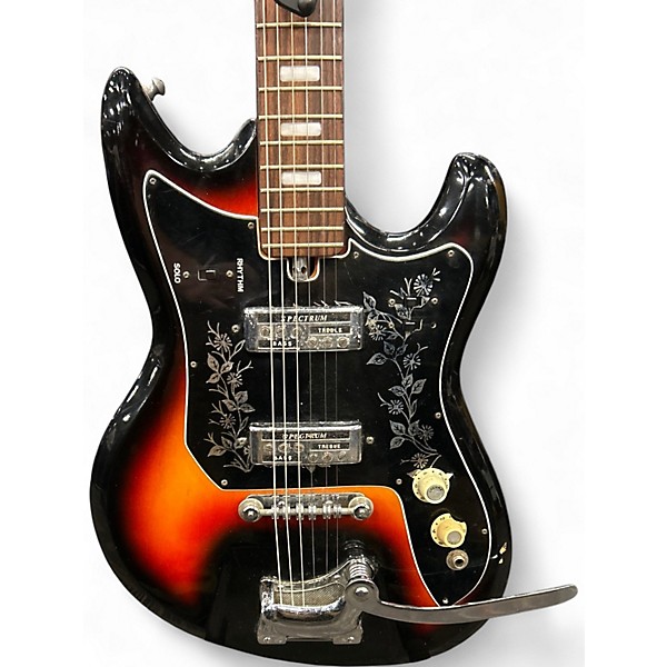 Vintage 1960s Teisco ET-220 Sunburst Solid Body Electric Guitar