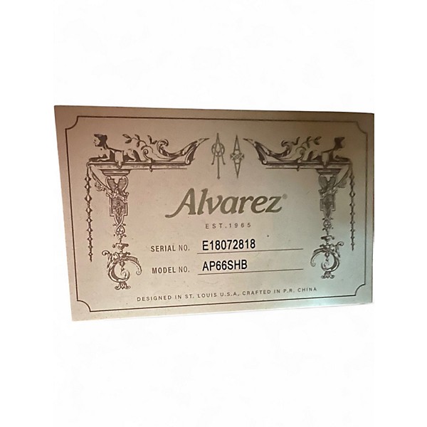 Used Alvarez AP66 Parlor Brown Acoustic Guitar