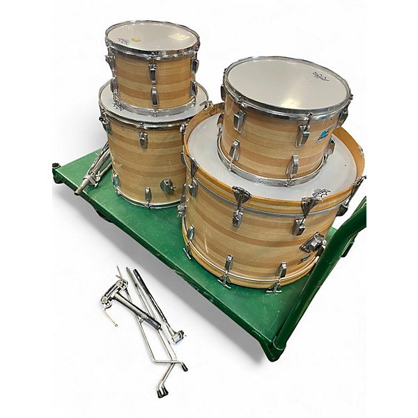Vintage 1970s Ludwig 4 Piece Butcher Block Vintage Blonde Drum Kit