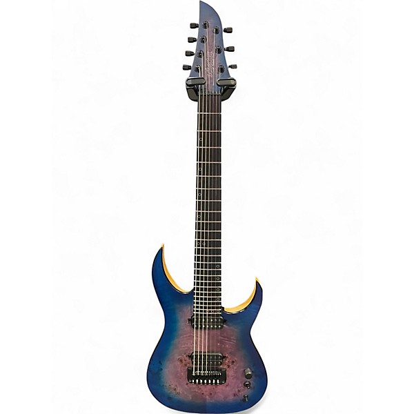 Used 2020 Schecter Guitar Research Keith Merrow KM-7 MK-III Artist 7-String Blue Crimson Solid Body Electric Guitar