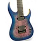 Used 2020 Schecter Guitar Research Keith Merrow KM-7 MK-III Artist 7-String Blue Crimson Solid Body Electric Guitar